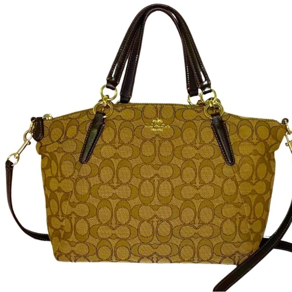 Coach Brown Tan Crossbody Bag with dust bag